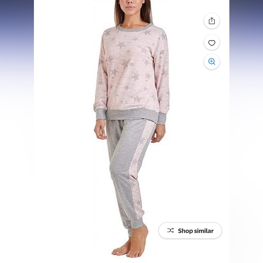 Splendid Women's 2 Piece Crew Neck Pajama Set